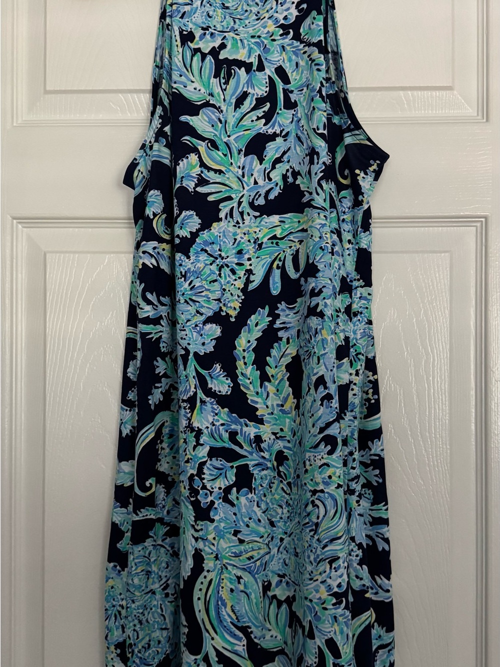 Lilly Pulitzer Margot Swing Dress - size Large in High Tide Navy Scuba Doo